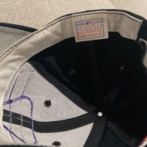 Tampa Bay Devil Rays Official MLB Vintage 90s Black Hat One-Size Baseball Cap - Picture 4 of 5